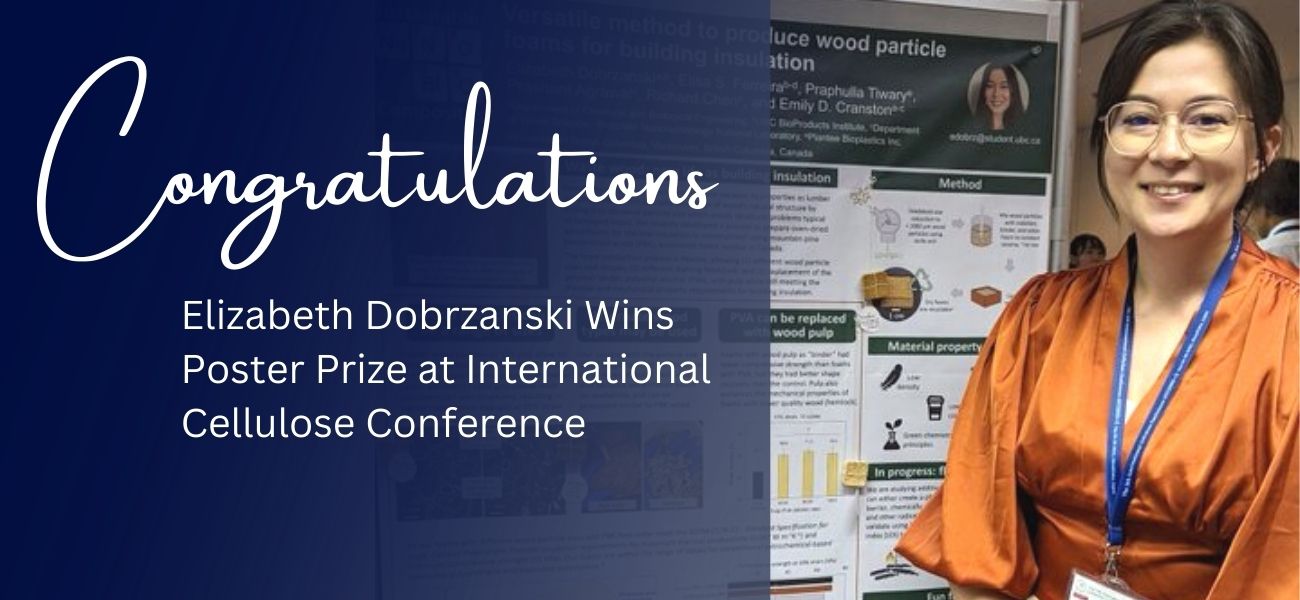 Elizabeth Dobrzanski Wins Poster Prize at International Cellulose 