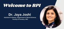 Jaya Joshi and welcome message